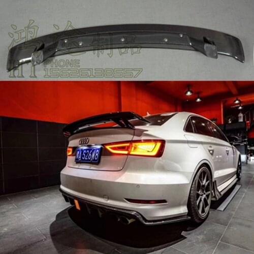 Carbon Fiber / FRP Universal Style Rear Trunk Wing Spoiler for Audi A3 S3 A4 A5 A6 A7 TT Tail Boot Lip Wing Spoiler