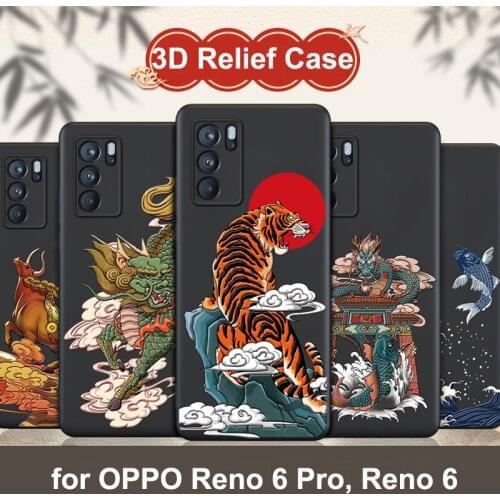 For OPPO Reno 6 Pro Reno6 5G Case Embossed 3D Relief Embossed Matte Soft Cover for Reno 6Pro 6 LICOERS Funda with Ring Lanyard