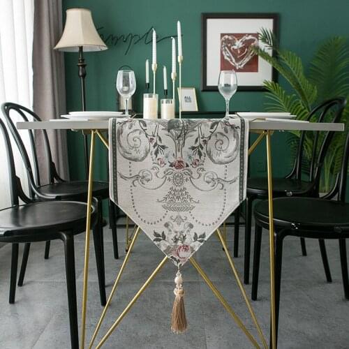 1Pc Track On The Table Decoration Accessories Elegant Table Runners Embroidered Wedding Decorative Dining Centerpiece Vintage