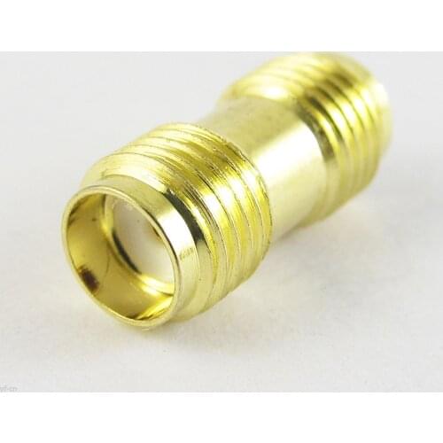 1pc Gold SMA Female to SMA Female F/F Straight RF Coaxial Adapter Connector