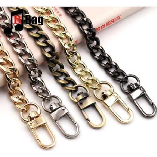 20-120CM 9mm DIY Metal Purse Chain Strap Handle Replacement Handbag Shoulder Bag Chain Accessories Gold/Silver/Black