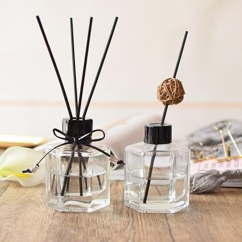 5pcs Hexagon Aromatherapy Bottle For Rattan Reed Diffuser Aroma Volatile Home Decor 50ml/100ml Transparent Volatile Glass Bottle