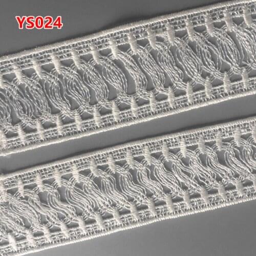 5yards 40MM white Embroidered Lace Fabric DIY skirt hem Dance costumes Garment Accessories lace trim Sewing Craft LP-YS024