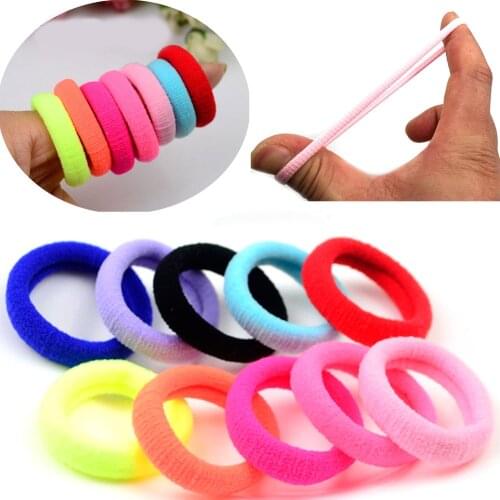50Pcs/lot Kids Girls Elastic Hair Bands Fashion Seamless Hair Ring Scrunchie Diameter 3CM Hairband for Women Hair Accessories