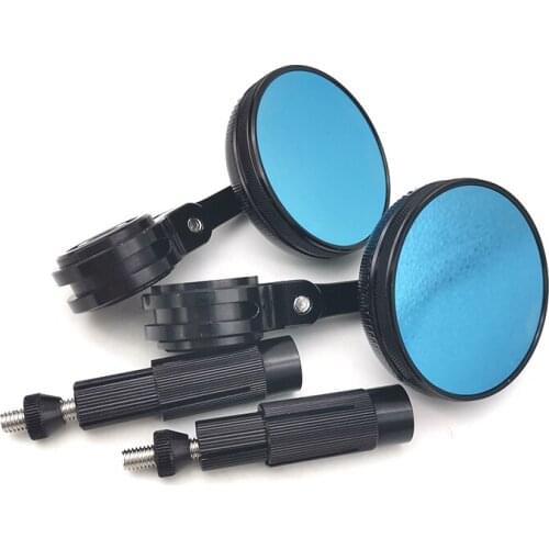 7/8 22mm Motorcycle Bar End Rearview Side Mirrors CNC Machined Aluminium