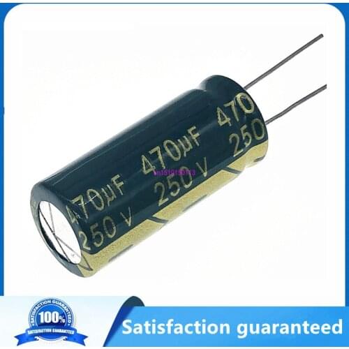 2pcs/lot S61 high frequency low impedance 250v 470UF aluminum electrolytic capacitor size 470UF 20