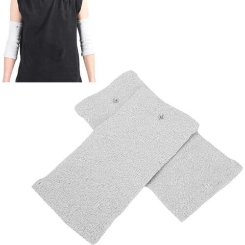 Arm Sleeve Elbow Brace Pad Conductive Fiber Physiotherapy Pulse Massage Relax Arm Warmer Breathable Elastic Arm Protect Sleeve