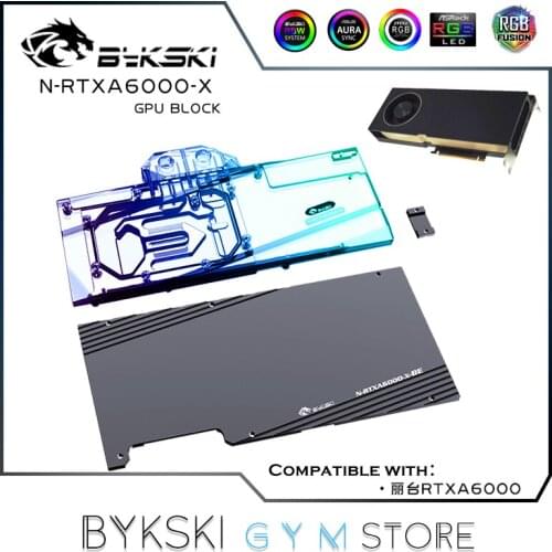 Bykski Graphics Card Water Block For Leadtek RTXA6000 Radiator, Water Cooling System Block With Backplate VGA Cooler N-RTXA6000