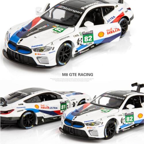 New BMW M8 GTE Racing Miniature 1:32 Alloy Car Model Diecast Sportcar Metal Vehicle Collector Gifts for Children Birthday Toys