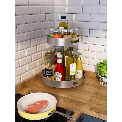 Kitchen Seasoning Rack Rotatable Table Top Spice Rack Seasoning Product Rack Seasoning Spice Jar Dish Storage Box