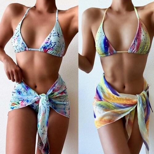 Summer Womens Swimwear Push Up Separate Sexy Feminine Thongs Micro Bikini Dress Set Bathing Suits Swimsuits Woman Clothes 2021