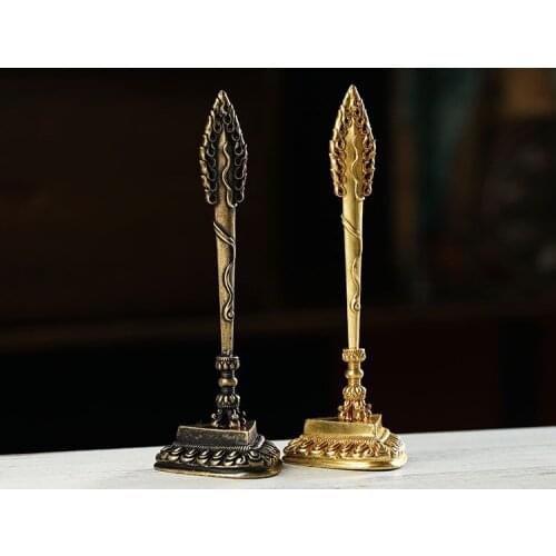 Pure Copper Manjusri Wisdom Sword Nepal Tantric Ritual Supplies Vajra Pestle Tibetan Buddhism Worship Ornaments Home