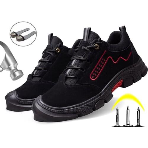 Spark Proof Welding Shoes Mens Safety Boots Steel Toe Protective Work Boots Mens Safety Shoes Anti-Piercing Work Shoes For Men