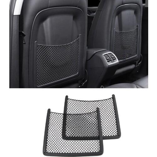 Fit For Audi A4L A5 Q3 A3 A6 Q5 Q7 Car Accessories ABS Nylon Car Seat Back Net Bag Storage Bag Storage Box Car Accessories