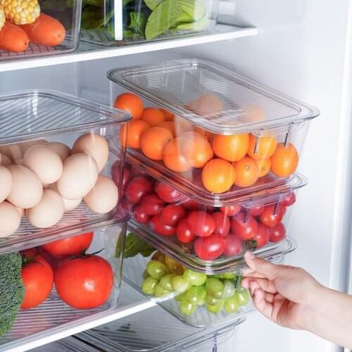 Transparent Visible Refrigerator Crisper Classification Storage Box Sealed Jar For Fruit And Vegetable Preservation