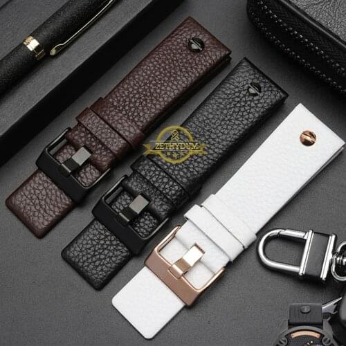 Genuine leather watch strap 22 24 26 27 28 30mm watchband for diesel DZ7370 DZ7313 DZ7413 DZ7257 watch band leather bracelet