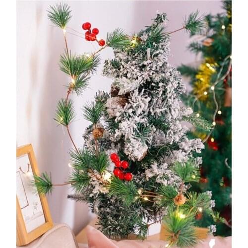 Christmas Rattan String Light Christmas Pine Cone Bell Decoration Lights Creative Decorations for Christmas Party Home Activitie