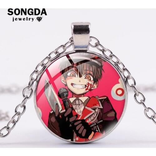 SONGDA 2020 Newest Toilet-Bound Hanako-Kun Necklace Kawaii Japan Anime Yugi Amane Nene Yashiro Glass Cabochon Necklaces Pendants