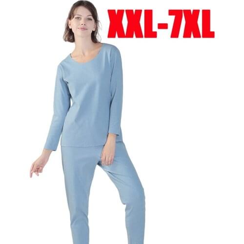 Thermal underwear suits long johns sets women intimo donna winter ropa termica conjunto velvet warm plus size XXL-7XL 110kg