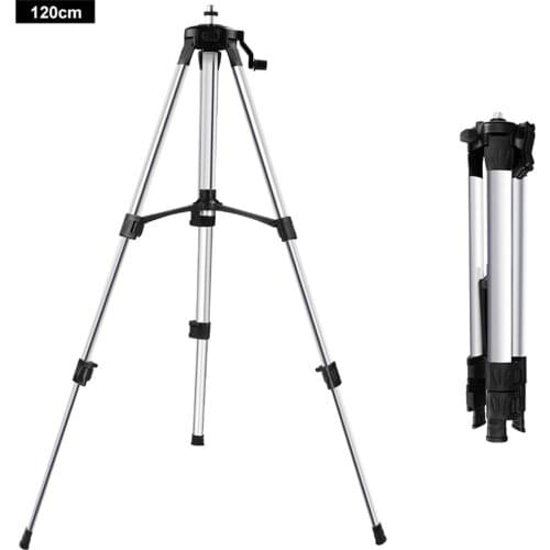 47inch/120cm Level Tripod Adjustable Height Telescopic Aluminum Alloy Tripod for Level Stand Tool Adapter