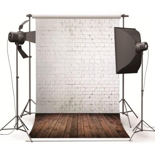 Vinyl Photography Background Customize Backdrops White Brick Wall Computer Digital Printing Background for photo Studio Baby