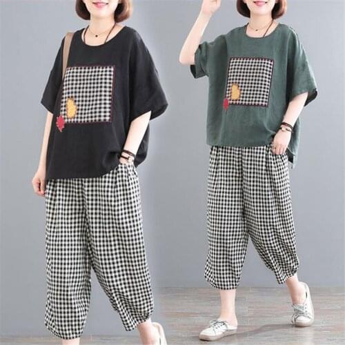 2021 Fashion Women Tracksuits short Sleeve top Loose Clothing 2 Piece Set Suits Ladies Casual Trackpants 4XL