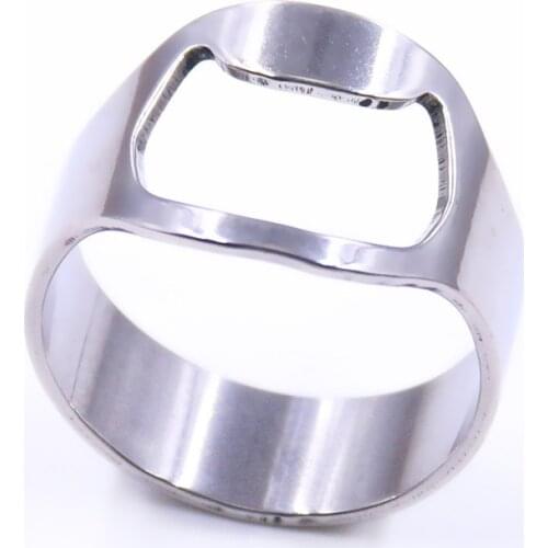 1PC Stainless Steel Bottle Openers Ring Corkscrew Finger Ring Beer Opening Lid Can Opener Gadgets Cool Bar Kitchen Tools 22MM