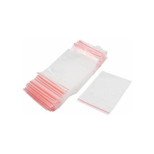 100 Pcs 4cm x 6cm Clear 2Mil Poly Plastic Reclosable Zip Lock Zipper Bag