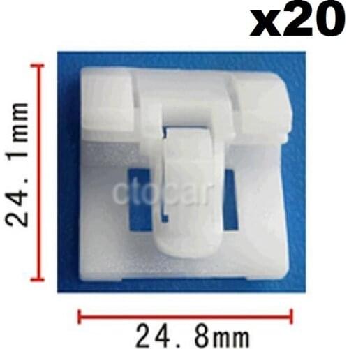 20pcs OEM Glass Window Clamp For Honda 91510-SR3-003 For Civic 92-95 Window Belt Moulding Clip Retainer