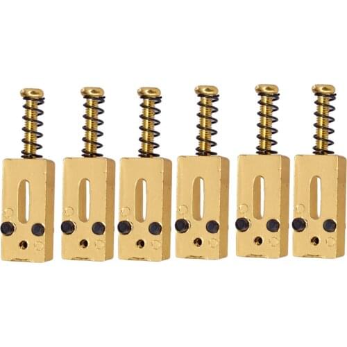 6 Pcs Guitar Roller Saddle Bridge String Saddles Set for Electric Guitar Bridge Replacement Parts