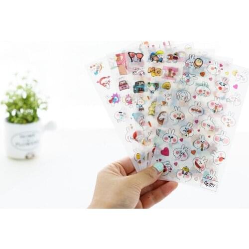 6pcs Lovely rabbits holiday pvc sticker Organizer Calendar Diary Book Planner Scrapbook Decoration Diary Sticker papeleria