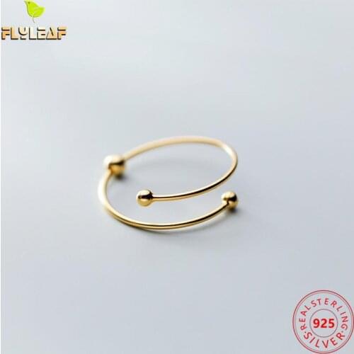 925 Sterling Silver Unzip Beads Open Rings For Women Simple Female Student Gift Fashion Jewelry Handmade