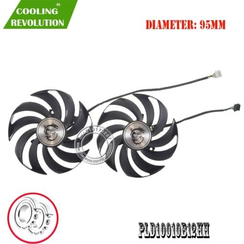 95MM PLD10010B12HH DC12V 0.40A 4Pin Graphics fan for MSI Radeon RX 6700 XT Gaming X