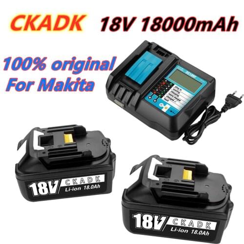 2021 NEW BL1860 Rechargeable Battery 18 V 18000mAh Lithium ion for Makita 18v Battery BL1840 BL1850 BL1830 BL1860B LXT +charger