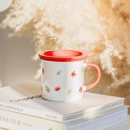 Breakfast Cup The New Creative Personality Dim Sum Cover Spoon Large Capacity Ceramic Bowl Coffee Milk Juice Mug Friend Gift