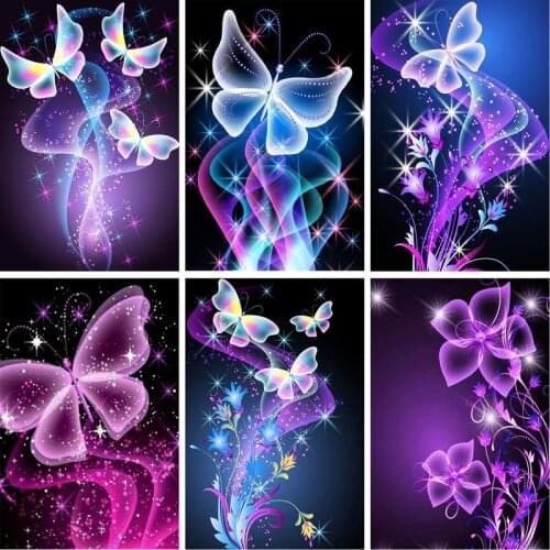 GATYZTORY 60x75cm Frame DIY Painting By Numbers acrylic Butterfly Animals Hand Painted Oil Paint By Numbers For Home Decor Art