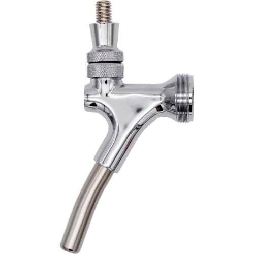 Chrome Extended Spout Beer Faucet Standard US Draft Beer Tap Homebrew Kegging Equipment