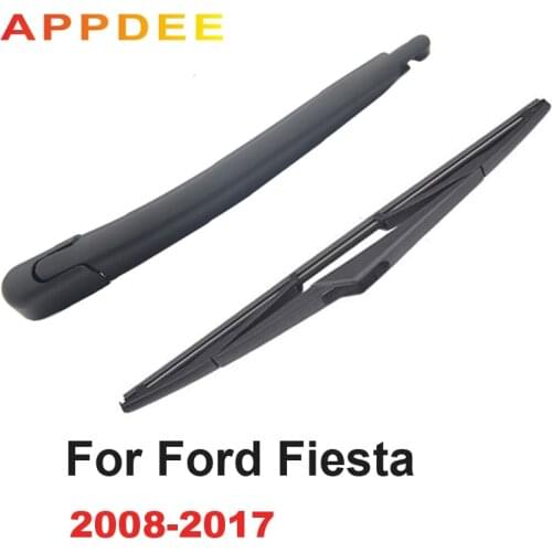 APPDEE Wiper 12" Rear Wiper Blade & Arm Set Kit For Ford Fiesta 6 7 2008-2017 2016 2015 2014 Windshield Windscreen Rear Window
