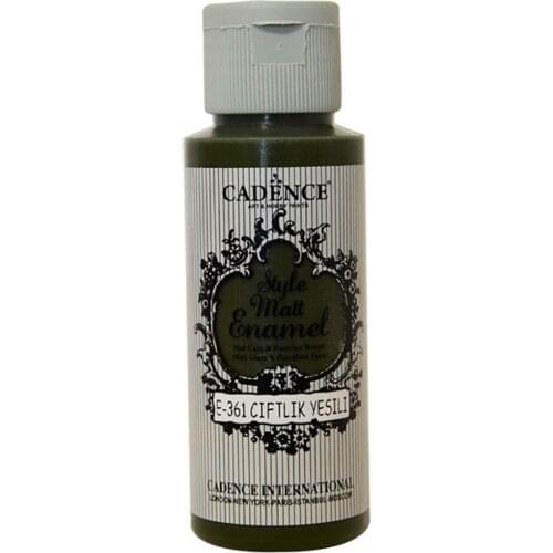 Cadence Style Mat Enamel Glass Paint 361-Çiftlik Green 59ml (Pors