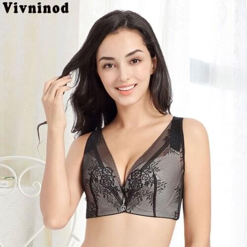 Lace Decorative Vest Style Without Steel Ring Fat MM Exclusive Large Size Bra Wire Free Bra Big Size Push Up Brassiere for Women