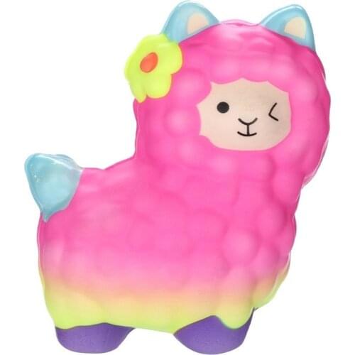 Cute Squishies Squeeze Toy Antistress Sheep Alpaca Squishy Super Slow Rising Scented Stress Reliever Toys Baby Kids Gift 12*10CM