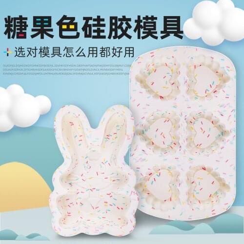 Cute rabbit animal Silicone Molds Fondant Mold Cake Decoration Mould Jelly Ice Cookies Chocolate Moulds Wedding Decorating Tools