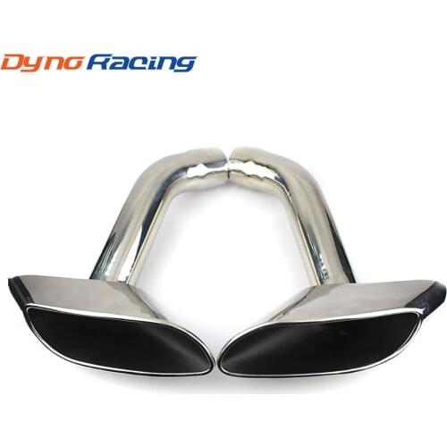 2pcs/set Modified Car Exhaust Tail Muffler Tip 304 Stainless Steel tail throat Pipes End Pipes For BMW E71 X6 YC101183