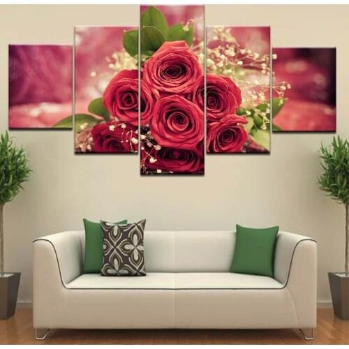 Modular Pictures Art Rose Poster Wall Art Modular Paintings For The Kitchen Wall Picture For Living Room Canvas Painting Artwork