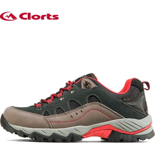 Clorts Men Hiking Sneakers Low-cut Sport Shoes Breathable Hiking Shoes Men Athletic Outdoor Shoes for Men HKL-815