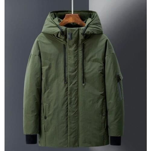 Mens Down Jacket Thick Warm Coat 2021 Brand New Cargo Jacket Men High Quality Windbreaker Hooded Coats Man Winter Clothing