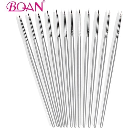 BQAN 12 PCS Nail Art Brushes Set UV Gel Dotting Painting Drawing Polish Brush Pen Tools Dotting Brushes Nail Painting Brush