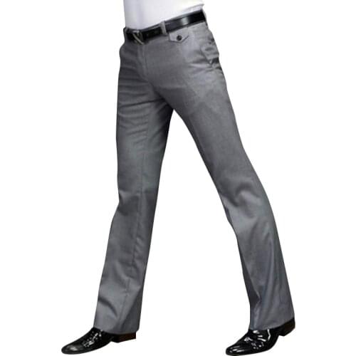 2020 New Mens Flared Trousers Formal Pants Bell Bottom Pant Dance White Suit Pants Formal pants for Men Suit pants