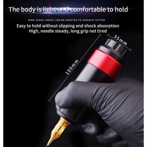 Newst Wireless Charging Tattoo Machine Pen Strong Quiet Battery 2000mA/h RCA Connection for Tattoo Liner Shader Set