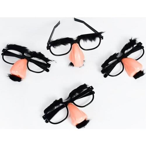 Halloween Moustache Glasses Foolish Nerd Black Old Man Funny Eyebrow Big Nose Holiday DIY Glasses Halloween Party Cosplay Decor